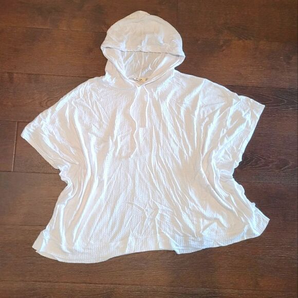 Blumin Apparel NWT Oversized Waffle Hoodie Breathable Summer Top Pockets - Picture 2 of 8